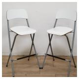 Pair of Ikea folding bar stools