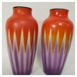 Pair of vintage Czechoslovakian porcelain vases