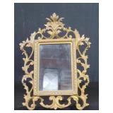 Vintage brass and glass picture frame
