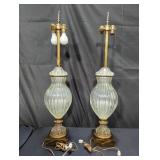 Pair of Mid-Century modern Murano glass table