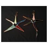 2 stained glass suncatchers