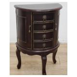 French Louis XV-style demilune side table