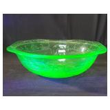 Federal uranium glass serving bowl