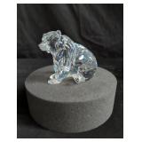 Swarovski silver crystal bear figurine