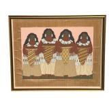 Framed signed Harry Fonseca print