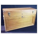 Vintage oak machinist tool box