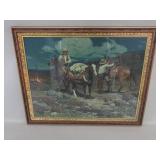 Vintage "Just Before The Dawn" lithograph