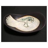 Picasso style pottery fish bowl