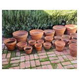 23 German & Italian terracotta pots
