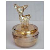 Vintage Jeannette  style carnival glass Fawn