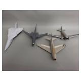 Collection of wood and plastic model airplanes