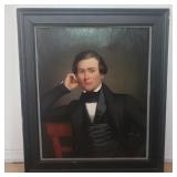 Antique portrait of a man oil on canvas