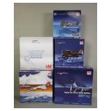 Collection of die-cast model airplanes