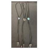Group of bolo ties