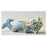 Vintage Asian ceramic fish sculpture