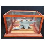 Die-cast model airplanes with patch & display case