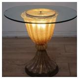 Vintage Murano glass electrified side table