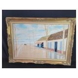 Vintage signed oil painting on canvas