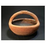 Vintage terracotta basket planter
