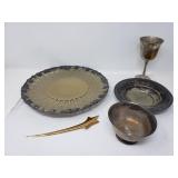 Collection of silver plate items