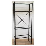 Vintage metal and wood etagere