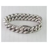 Sterling silver link bracelet