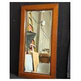Antique oak frame mirror