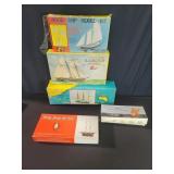 Collection of wood ship models