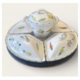 Najeeb ceramic lazy Susan serving tray