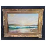 Ocean oil painting on canvas