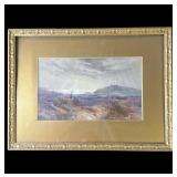 Framed watercolor painting