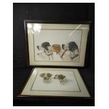 Pair of Leon Danchin lithographs