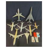 Collection of plastic model aircraft with some