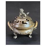 Vintage Chinese bronze incense burner