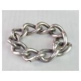 Silver large link bracelet