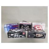 Collection of NASCAR ceramic coin bank, metal