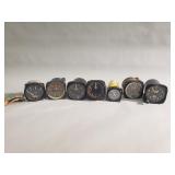 Collection of vintage aircraft gauges and