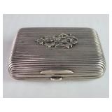 Antique Russian silver and leather coin case