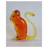 Hand blown art glass monkey figure
