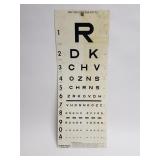 Vintage armed forces clinical visual acuity test