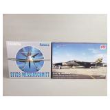 Pair of die-cast model airplanes