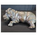 Vintage brass signed 2/8 with foundry mark hippo