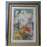 Mid-Century modern Post-Impressionistic oil on