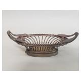 Vintage brass and bronze basket