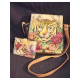 Anuschka hand-painted leather crossbody bag with
