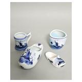 Collection of handpainted Delft items, Holland