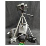 Group of vintage cameras