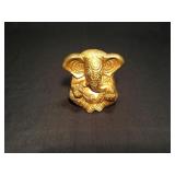 Vintage brass Ganesha elephant Buddhist sculpture