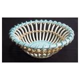 Ceramic basket weave bowl