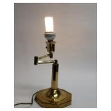 Vintage brass swing arm table lamp
